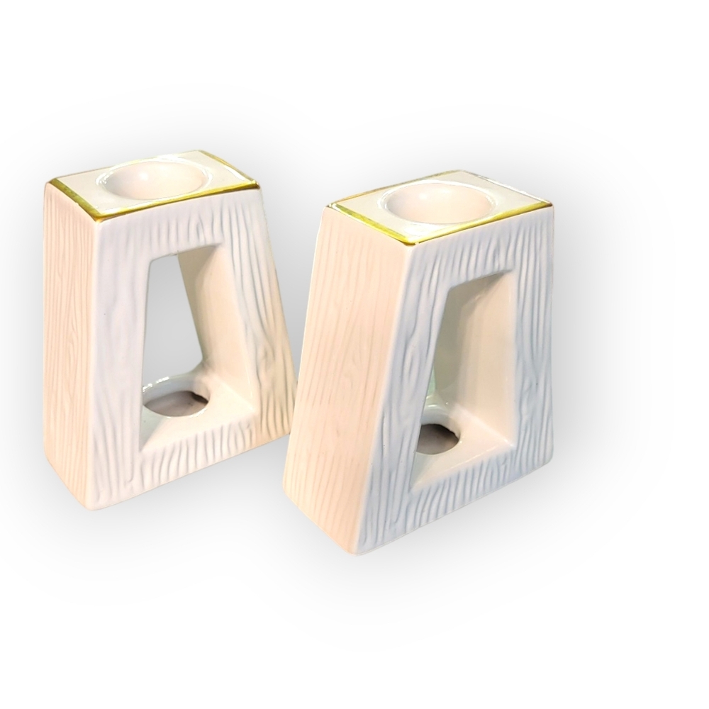 geometric ceramic "reed diffusers" candle holders